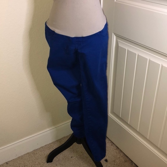 Motherhood Maternity Cobalt Blue Colored Skinny Jeans Size Medium - Picture 1 of 7
